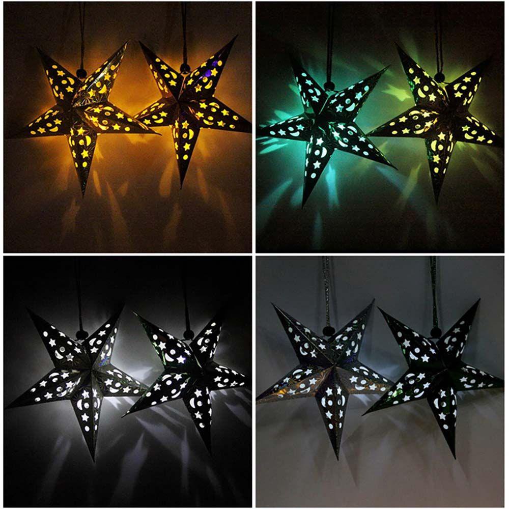 NICKOLAS1 Kap Lampu Bintang 3D 30 /45 /60cm Pesta Pernikahan DIY Penutup Lampu Lampion Kertas Dekorasi Natal