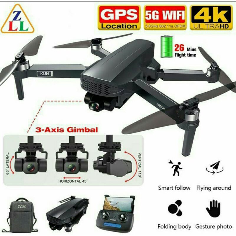 DRONE SG 908 PRO GIMBAL 3 EXIS GPS BRUSLES