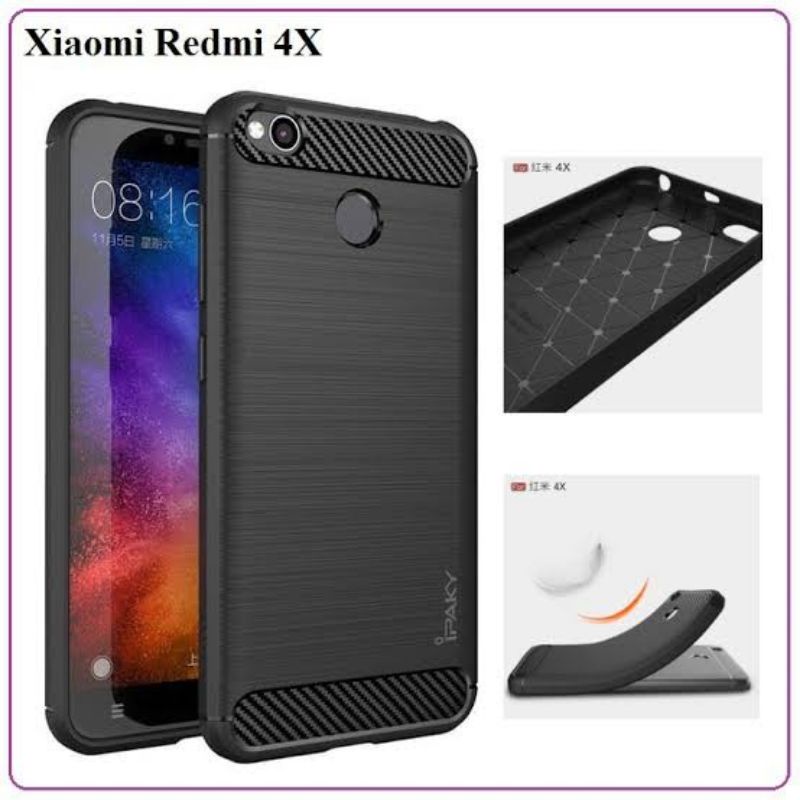 Case Xiaomi Redmi 4A/ 4X/ Note 4/ Note 4X Case Cover Fiber Carbon