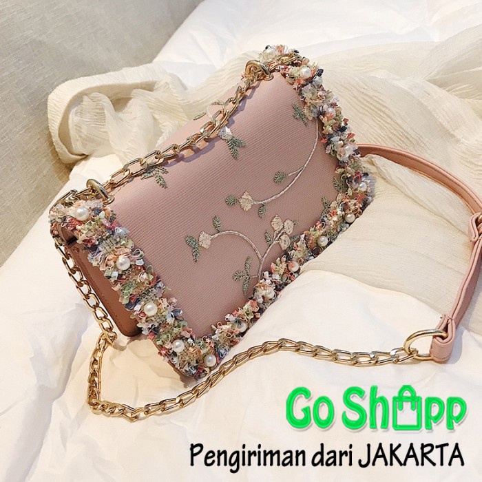 Tas Cewek Remaja Cewek Tas Slempang Wanita TasPesta Mewah Korean Style Kantor G4Y0 Model Lace High Q