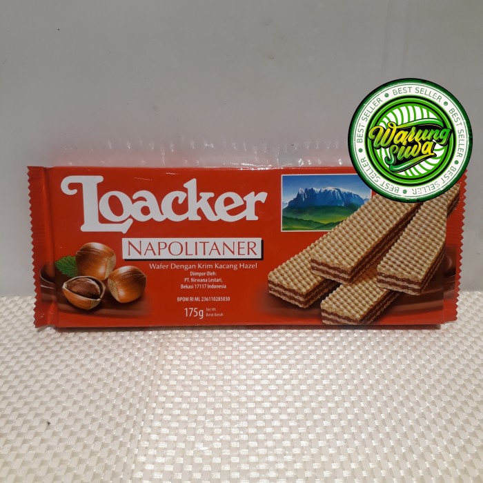 

wafer loacker napolitaner | wafer dengan krim kacang hazelnut 175 gram