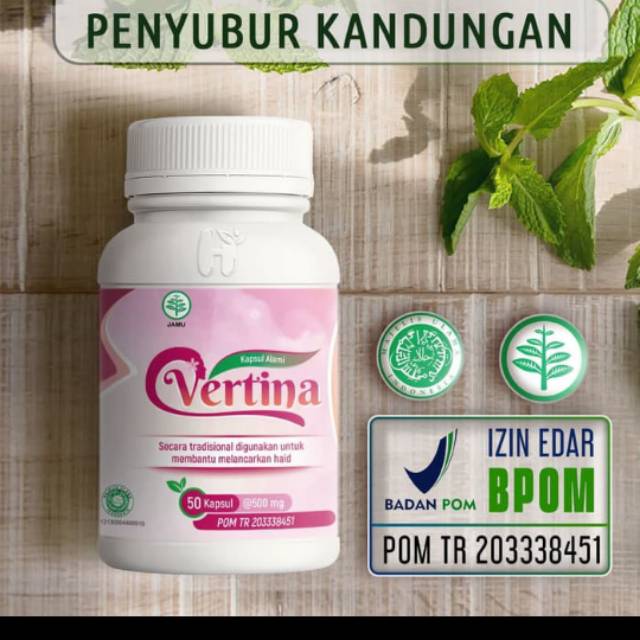 penyubur kandungan dan lancar haid..VERTINA Bpom halal MUI