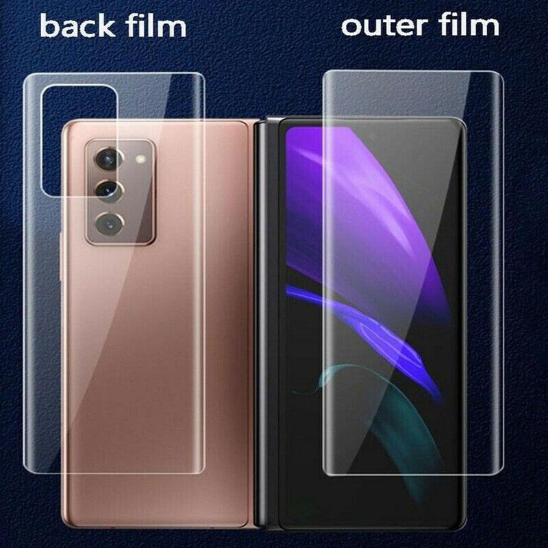 1 Set / 3Pcs Film Hydrogel Pelindung Layar Depan / Belakang Untuk Samsung Galaxy Z Fold 2 5G 2