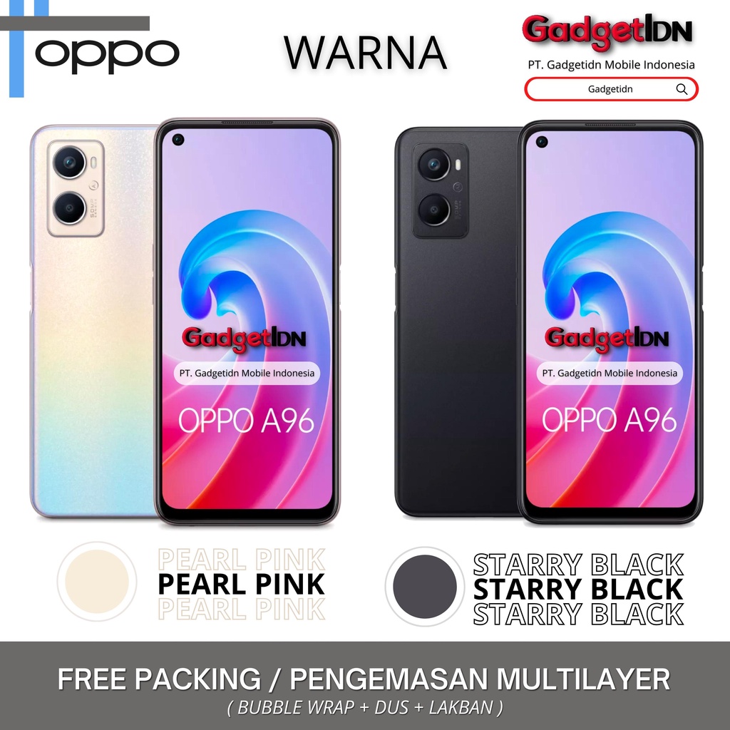 OPPO A96 NFC 13/256GB ( 8GB + 5GB EXTENDED RAM ) GARANSI RESMI OPPO