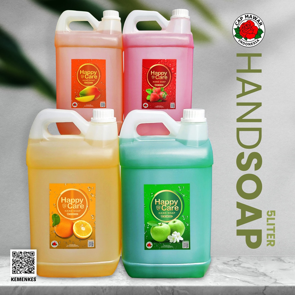 HAPPY CARE Sabun Cuci Tangan Anti Bacterial Refill 5L IZIN KEMENKES