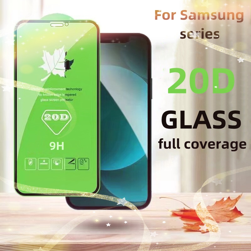 Pelindung Layar Tempered Glass 20D HD Untuk Samsung J6 J4 Pro J8 A7 A6 (2018) A10 A50 A90 A20E A22 A23 A32 4G 5G 10 S20 Lite (5G)