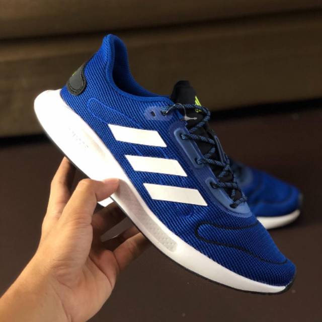 SEPATU ADIDAS GALAXAR RUN M BOUNCE BLUE WHITE