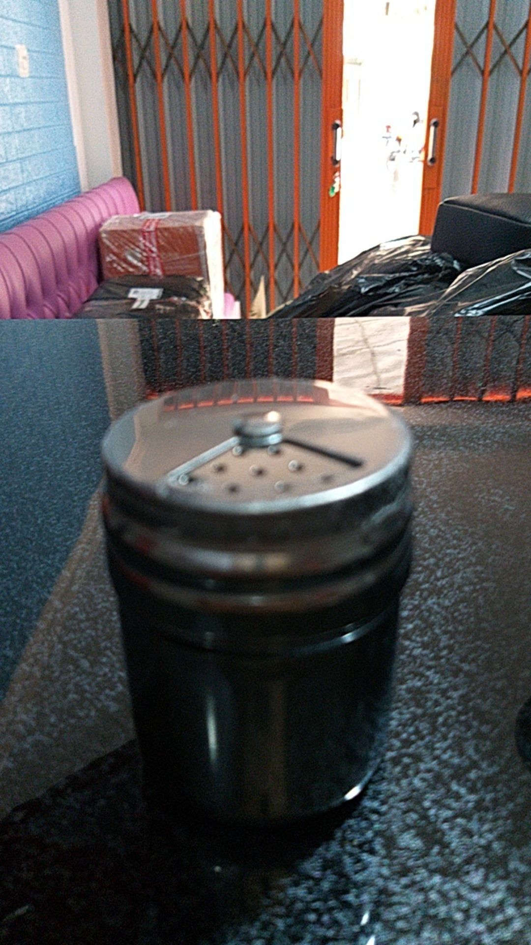 Spice Jar Tempat Bumbu Dapur Stainless Anti Karat Tutup Putar 3 In 1 Garam Gula Merica