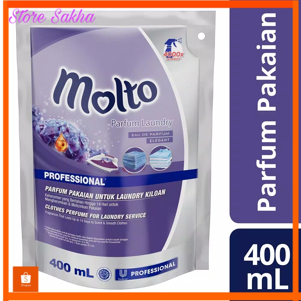 Molto Perfume Spray Professional Purple Parfum Laundry 400 ML