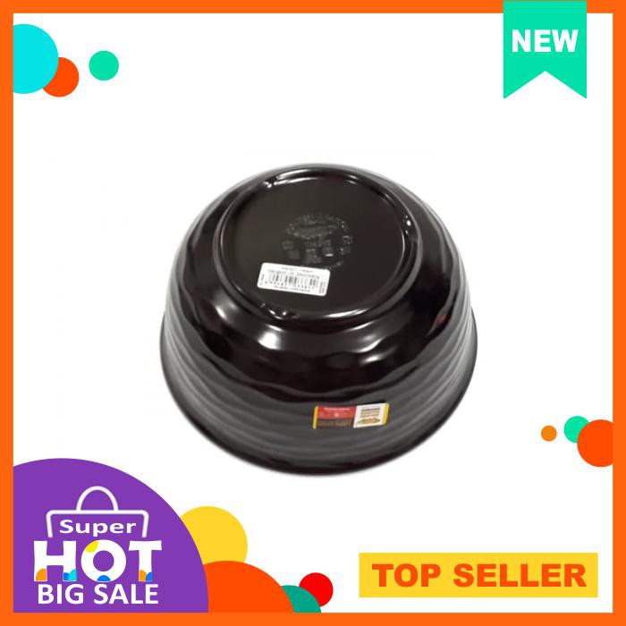 Mangkok Melamin Ulir Gelombang 6 Inc W4306 Hitam One Golden Dragon