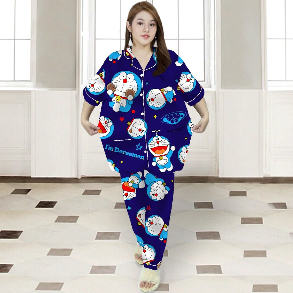 PIYAMA CP JUMBO SIZE XXL/KARAKTER/PIYAMA CPJUMBO STARMOON/BAJU TIDUR-DEMON SUPRISE NAVY