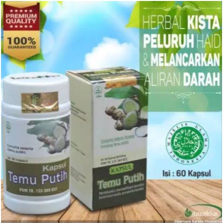 Obat herbal ampuh melancarkan haid dan mengobati kista dengan kapsul temu putih alami berkualitas ASLI 100% HERBAL