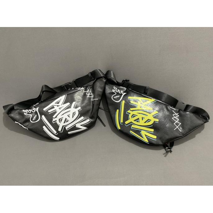 TAS WAISTBAG KULIT BALENCIAGA IMPORT - PUTIH