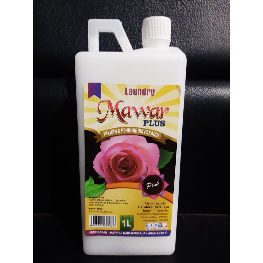 Mawar Plus Pewangi Pakaian Pelicin Setrika Super Laundry Pelembut Baju Mawar 1 Liter