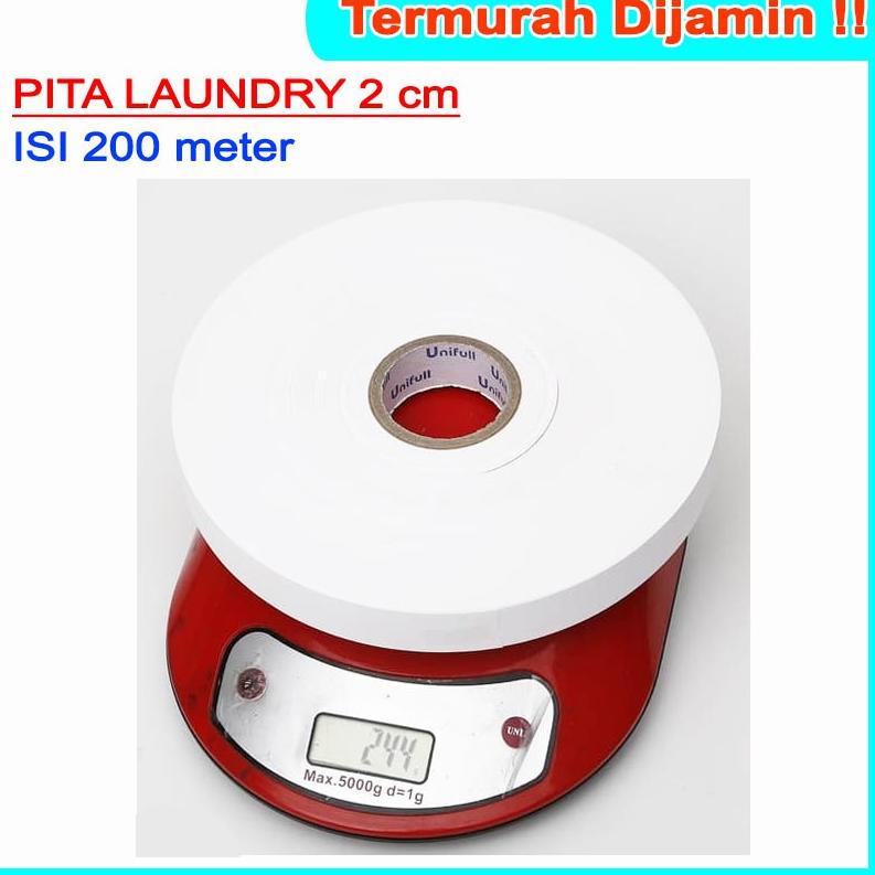 

[SKU PRODUK : LEKBK] PITA LAUNDRY TAFFETA LABEL PENANDA ROLL KAIN KERTAS 20 mm 2 cm 200 meter