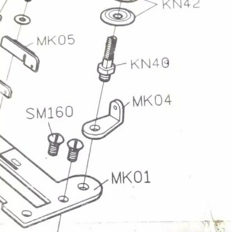 Jalur Benang Bawah - Thread Guide MK04 Kamkut Asli Siruba F007