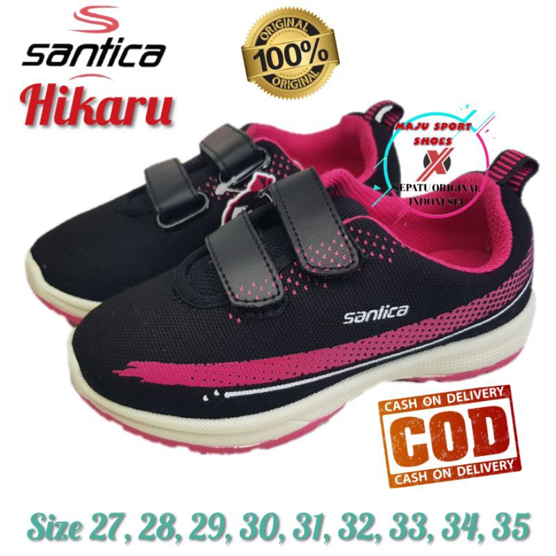 SANTICA HIKARU - Sepatu sekolah anak perempuan , sepatu sneakers santika