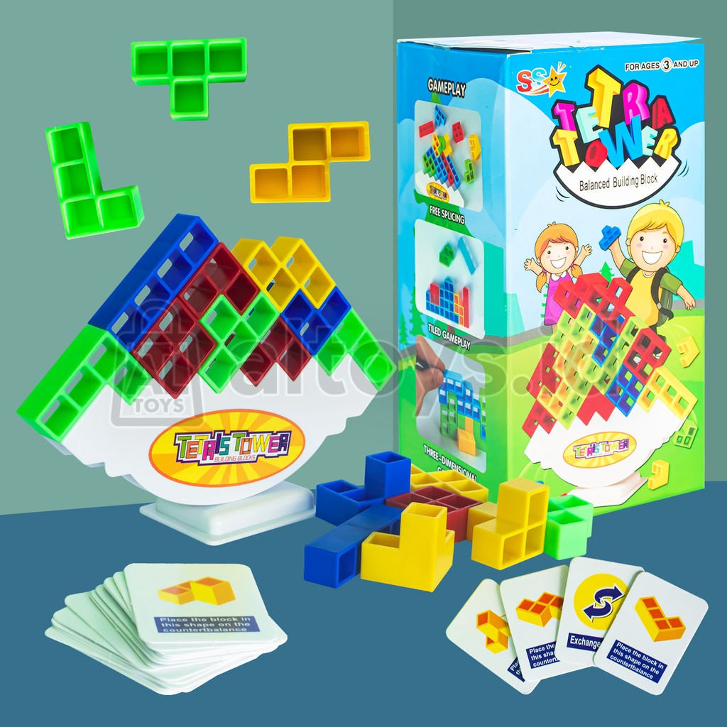 Mainan Game Tetra Tower Balance Bulding Block Mainan Menjaga Keseimbangan Block Tetris SS1561