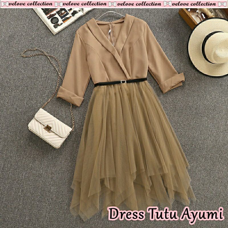 Dress Tutu Ayumi Coklat Susu
