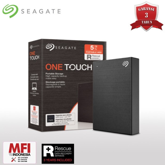 Seagate One Touch HDD 5TB - HD Hardisk Eksternal USB 3.2