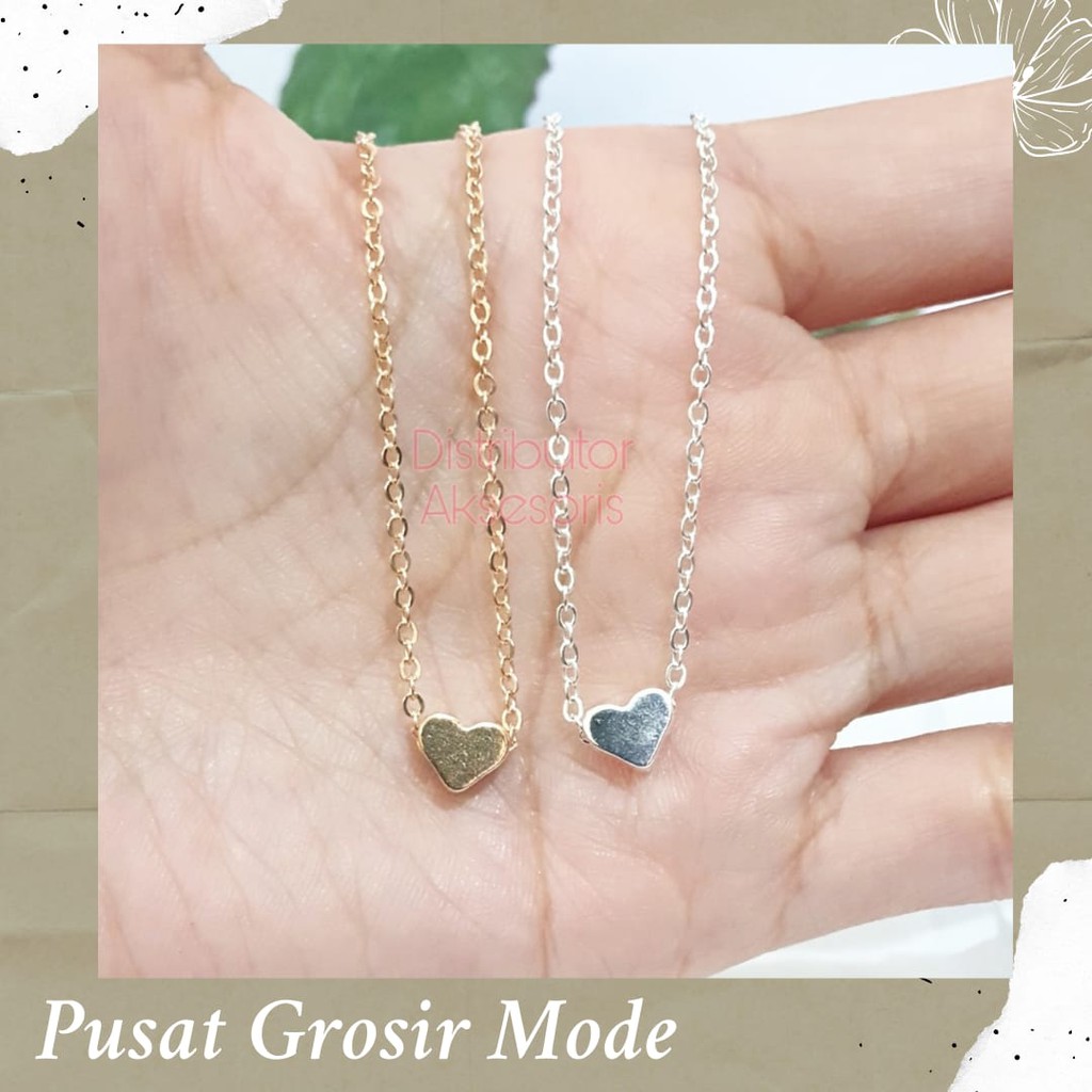 Kalung Mini Bentuk Hati Simple Cantik PGM K62