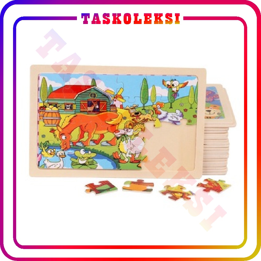 ☛TK☚ T004 Mainan Edukasi Puzzle / Puzzle Kayu 24 keping / Puzzle Anak Murah / Jigsaw Puzzle