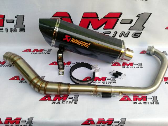 Knalpot Racing Akrapovic Layang New R15 V2 V3 Vva Vixion Nva Nvl R Xabre MT15 Gsx150 Gsx 150 XSR 155-2