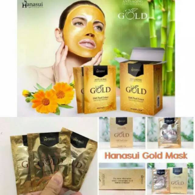 Hanasui Anti Aging Peel Off Mask GOLD MASKER NATURGO GOLD ANTI AGING BY HANASUI persachet