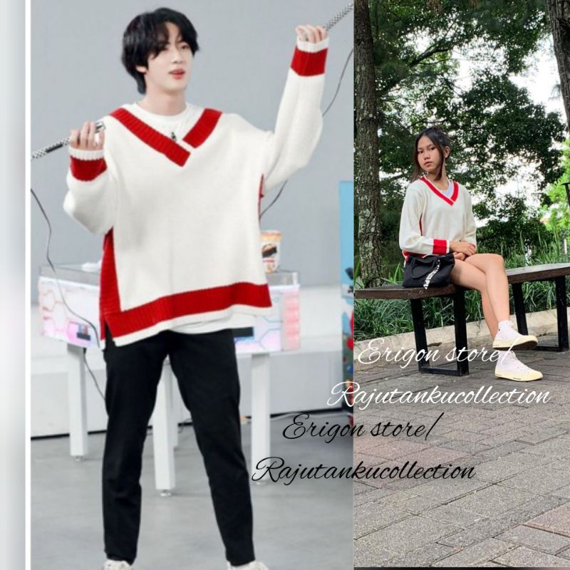 0[ FREE PHOTOCARD BTS ] SWEATER MAIN BOOTH JIN BTS - from Rajutankucollection