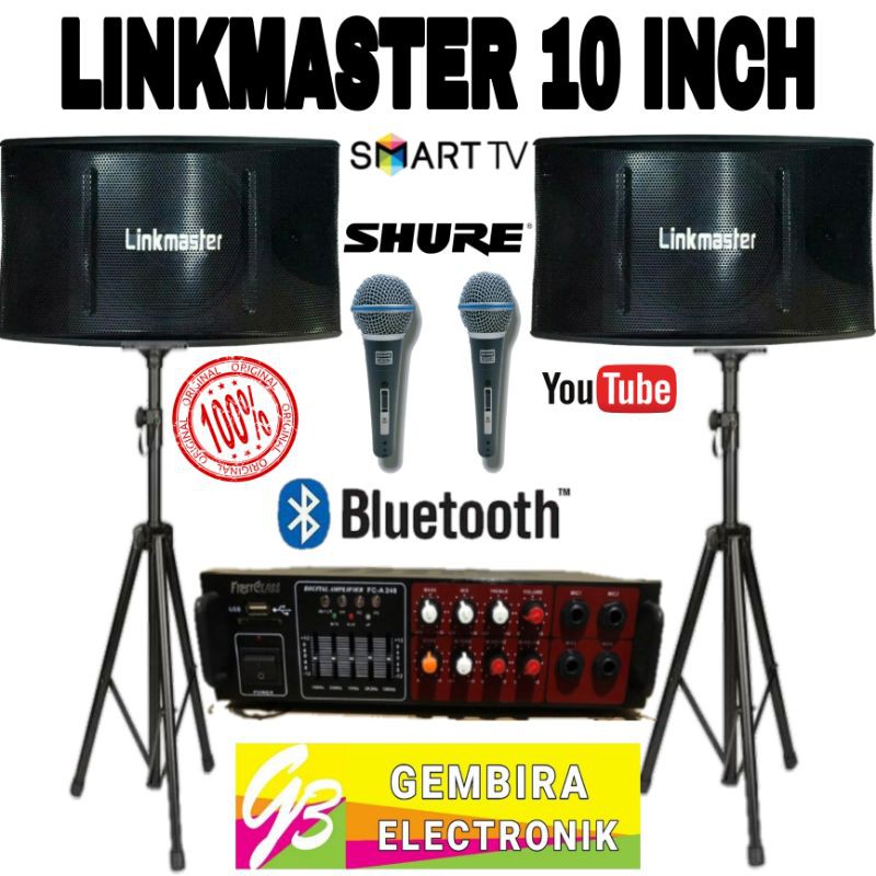 Paket Karaoke Speaker Linkmaster 10 inch indoor outdoor Original