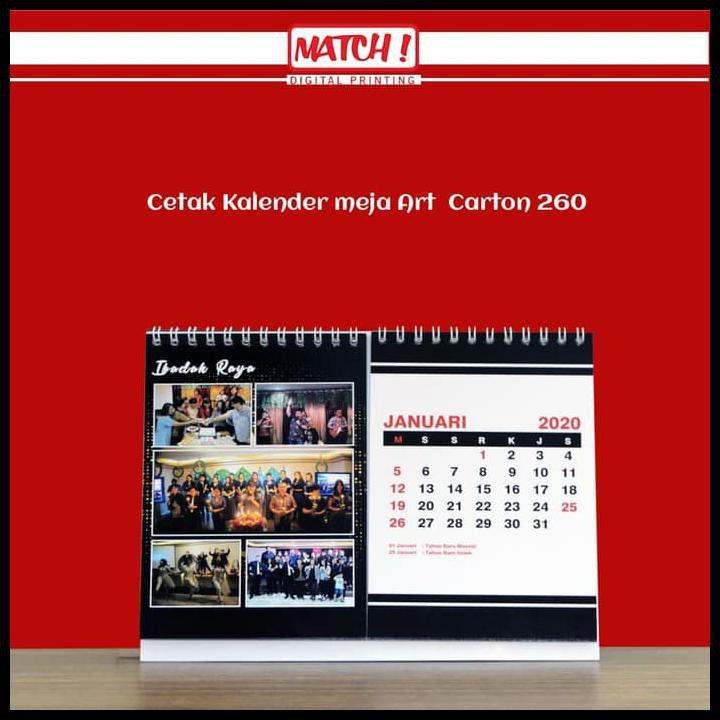 

Kalender Meja A5, 6 Lembar Art Carton 260 1 Lembar 2 Bulan