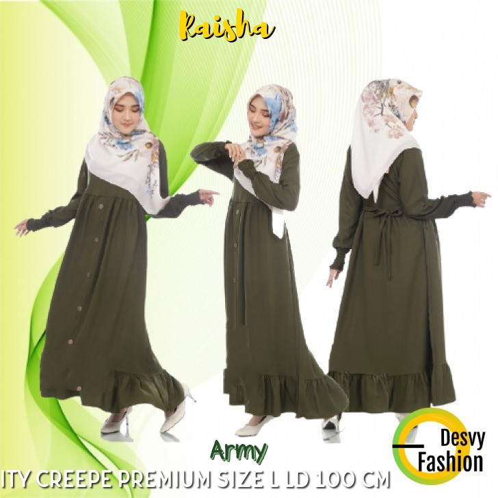 Dress Muslim Remaja, Gamis Polos Kekinian Model Simple Terbaru 2021 ORIGINAL RAISHA