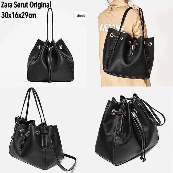 Tas Zara CONVERTIBLE Bucket SeruT OriginaL 2 Warnaaa - Kuning