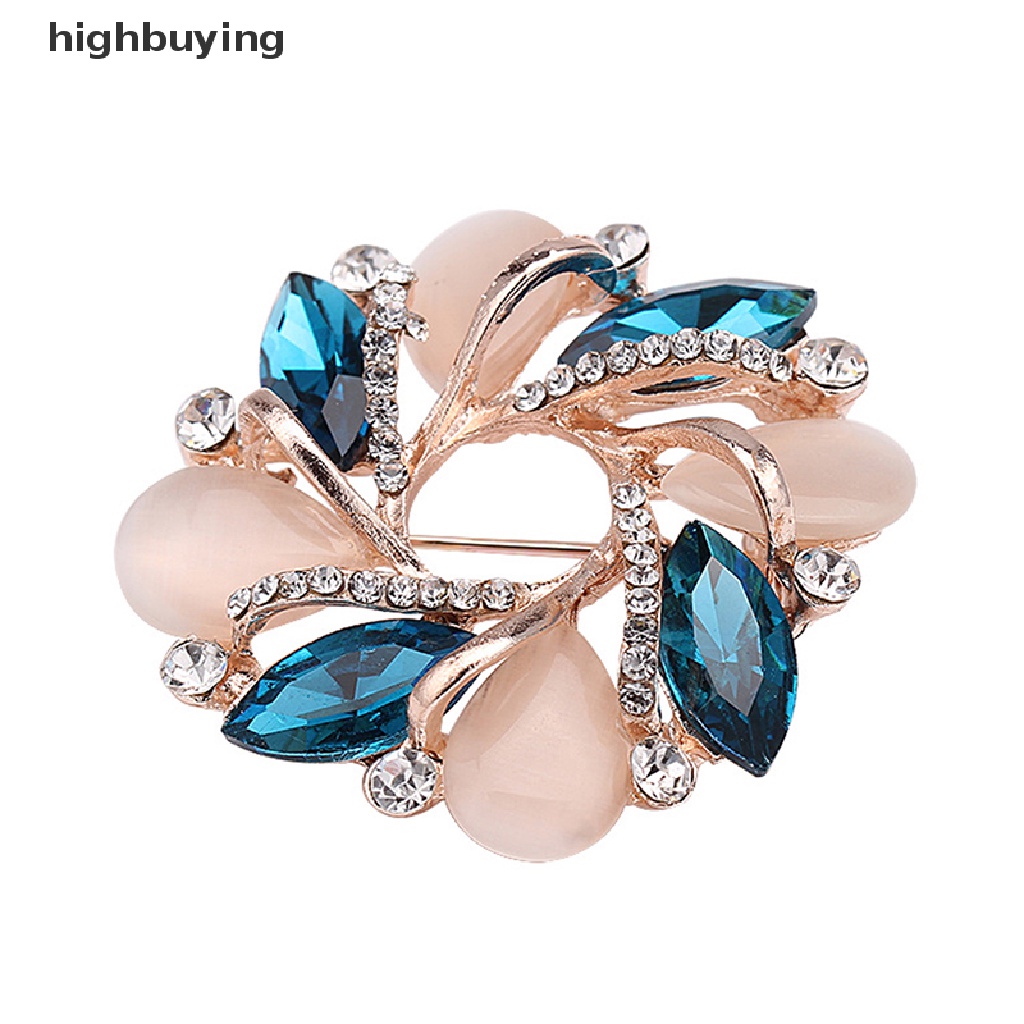 Hbid 1pc Bros Pin Desain Bunga Bauhinia Hias Kristal Untuk Dekorasi Dress Wanita