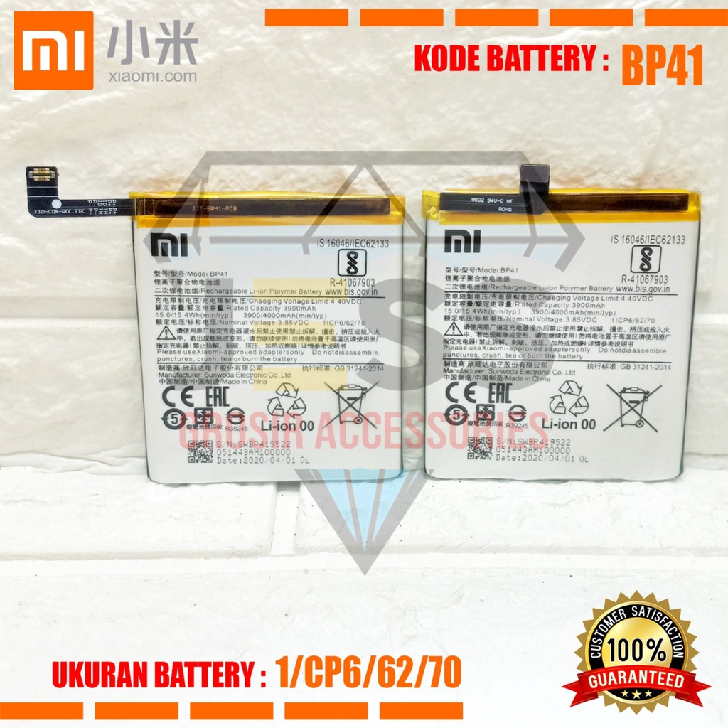 Baterai Battery Original Xiaomi BP41 BP-41 For Tipe HP Redmi K20 - Mi 9T - M1903F10G - M1903F10I - MZB7720EU