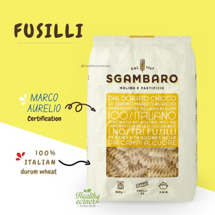 

Sgambaro - Pasta Fusili 500g 100% Italian Durum Wheat