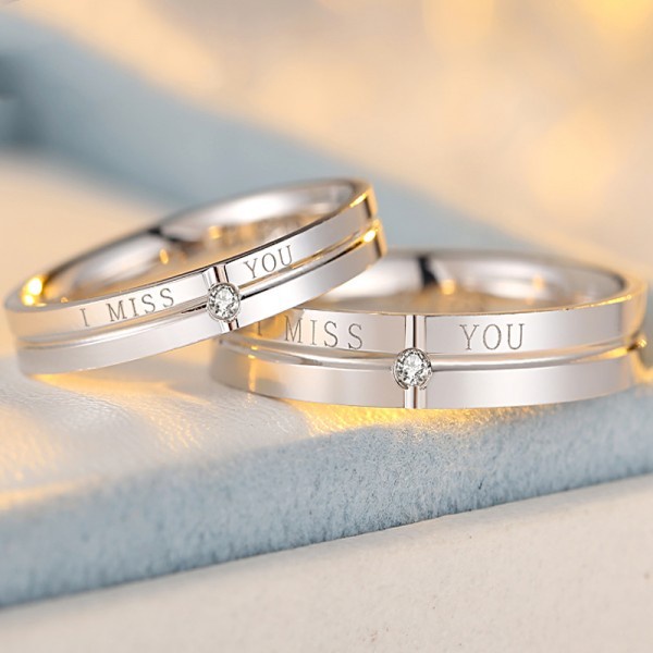 Cincin Kawin Silver Murah Asli Perak 925 Pria Cincin Hitam Couple Ring Emas Murni Lamaran Ring Perak