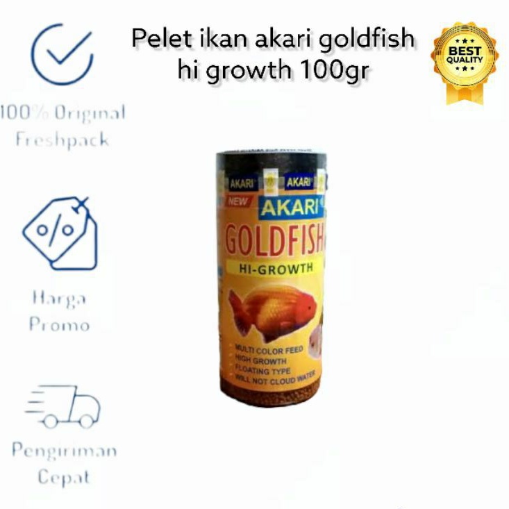 PELET AKARI GOLDFISH HI GROWTH 100GR PELLET GOLD MAKANAN IKAN MAS KOKI