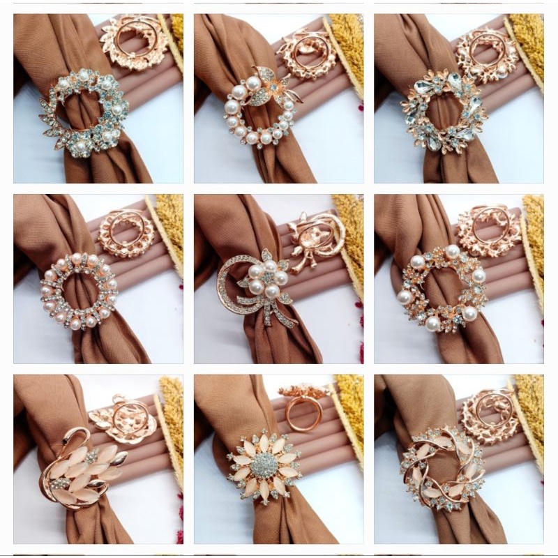 Ring Hijab / Ring Cincin Jilbab / Ring Jilbab Variasi Jilbab Bros Cincin Syal