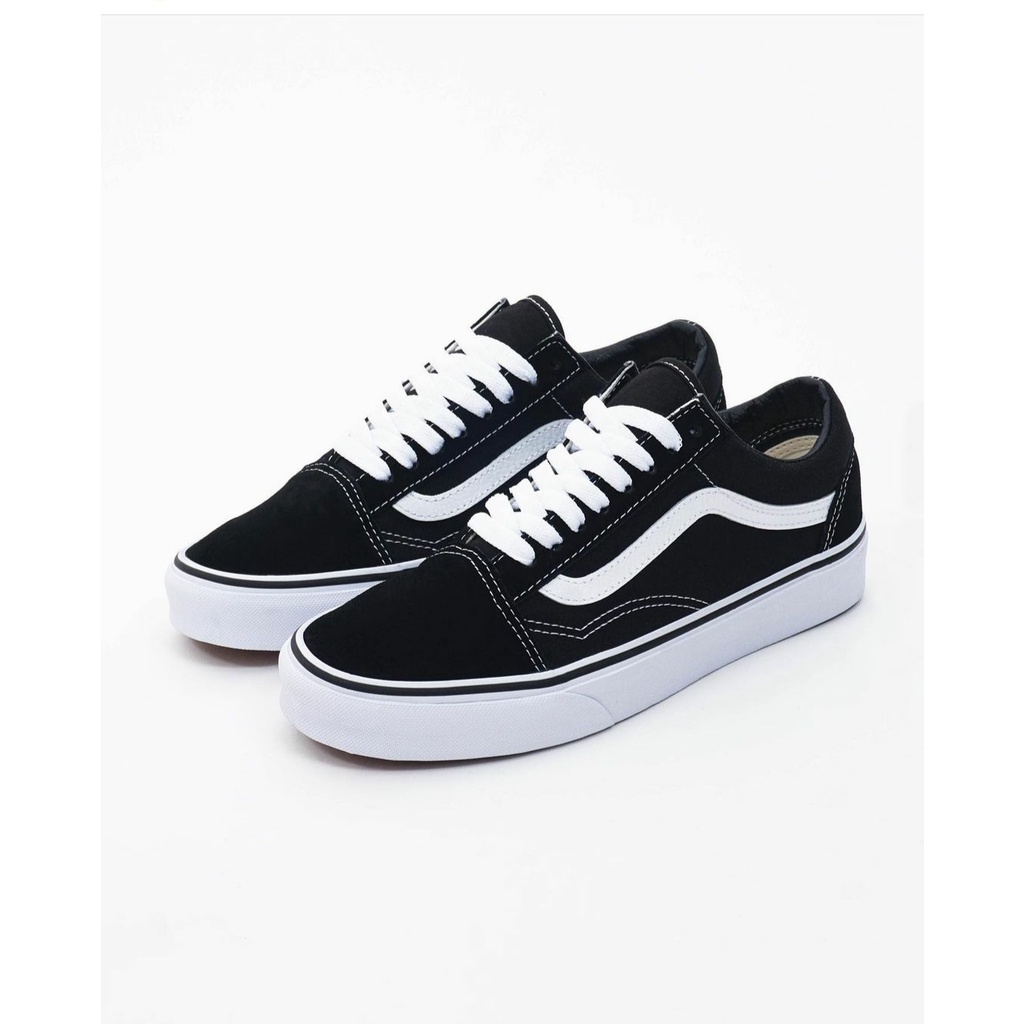 100% Sepatu Vans Oldskool Black White Size 36-44 Premium Quality Made In Vietnam (BISA COD)