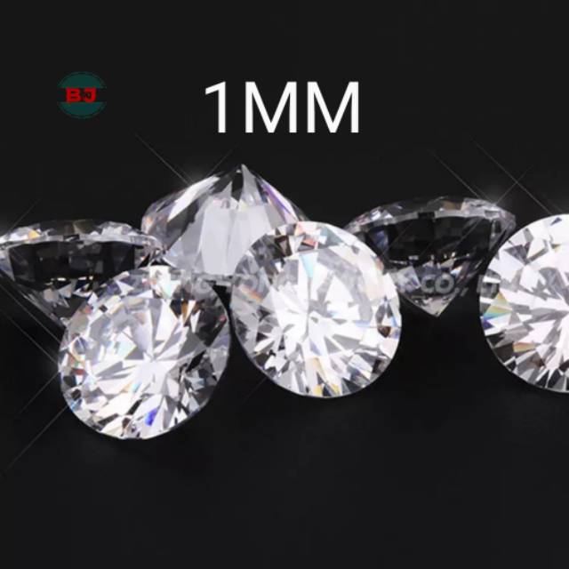 Permata A6 Quality 1mm - 6mm Diamond Tabur White Cubic Zirconia Premium