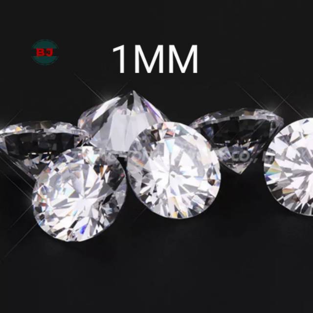 10 pcs A5 Quality 1.0MM / 0.8MM Terkecil Cubic Zirconia Heart and arrow Star Cut