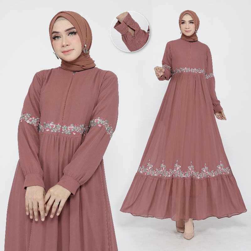 Nura Collection Official - Nuriel Shop - Gamis Wanita Terbaru - Gamis Terbaru - Azizah