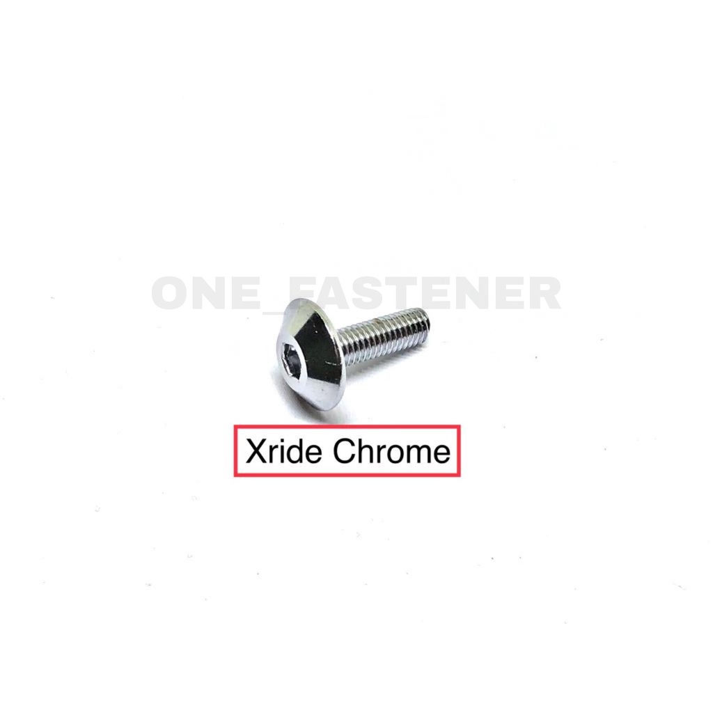 x303 BAUT L cover Body X Ride M5 payung 5mm CHROME xride yamaha L4 baut 8 5x14
