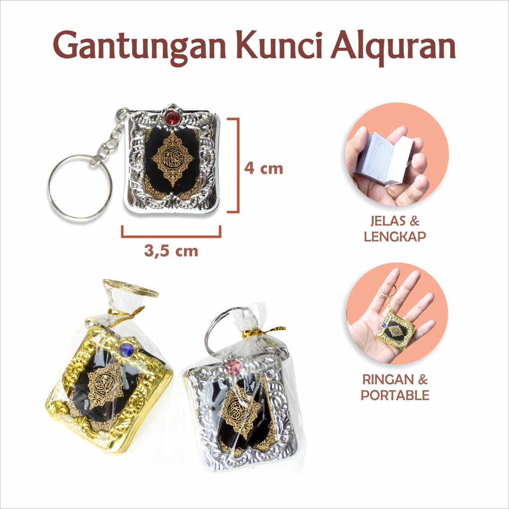 GANTUNGAN KUNCI ALQURAN / ALQURAN MINI SOUVENIR 4.9 1,4RB Penilaian 10RB+ Terjual