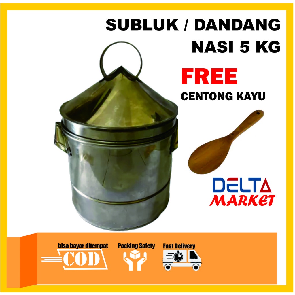 Dandang / Kukusan nasi 5kg stainless steel   (Free sendok nasi)