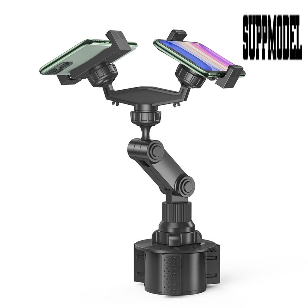 Stand Holder Handphone Universal Multifungsi Model Kepala Ganda Dapat Diputar Untuk Mobil