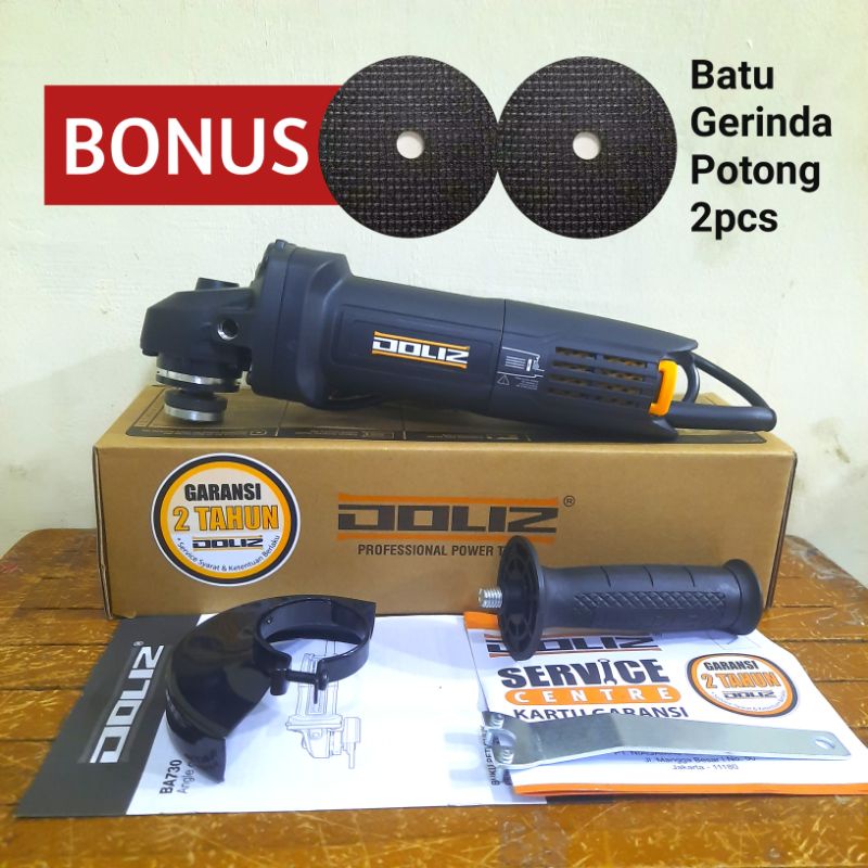 Mesin Gerinda Doliz BA730 Angle Grinder Gerinda Tangan Original Doliz German Teknologi + Bonus 2pcs