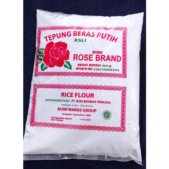 

Tepung beras putih Rose Brand 500 g