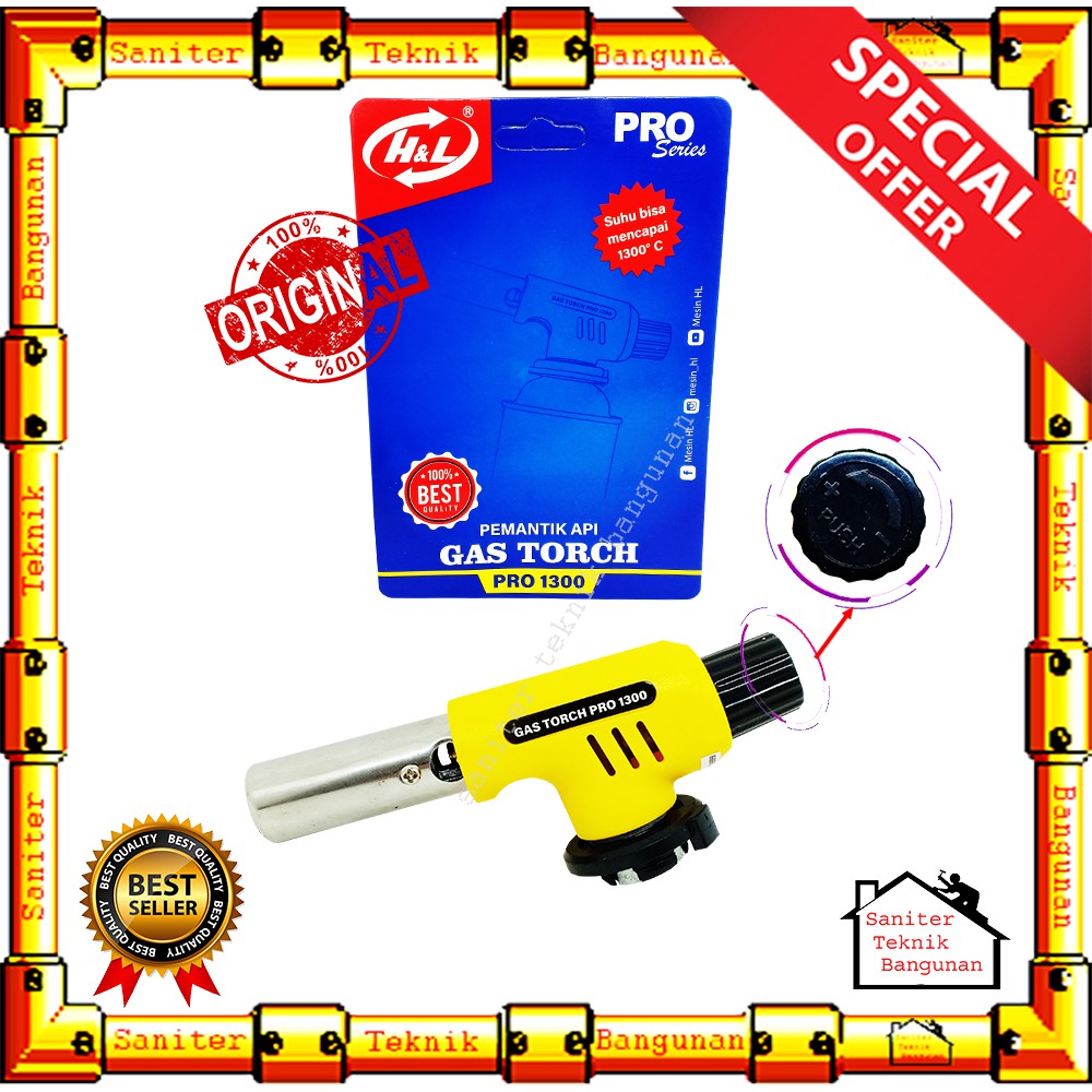 Pemantik Api Gas Torch H&amp;L Pro Series